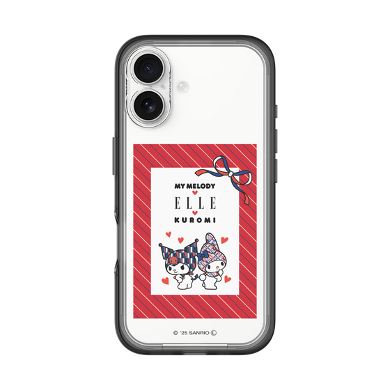 スリムプロテクションプレミアムケース［ ELLE×マイメロディ＆クロミ - トリコロールカラーグラフィック1 ］