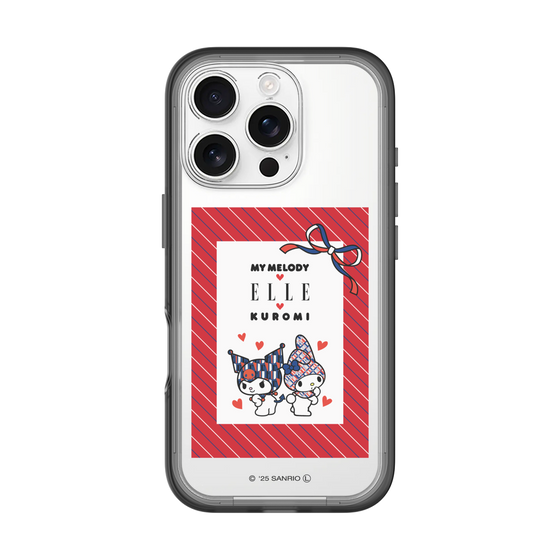 スリムプロテクションプレミアムケース［ ELLE×マイメロディ＆クロミ - トリコロールカラーグラフィック1 ］