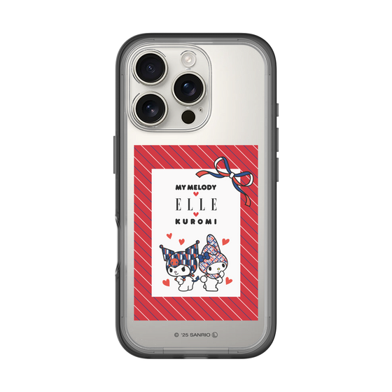 スリムプロテクションプレミアムケース［ ELLE×マイメロディ＆クロミ - トリコロールカラーグラフィック1 ］