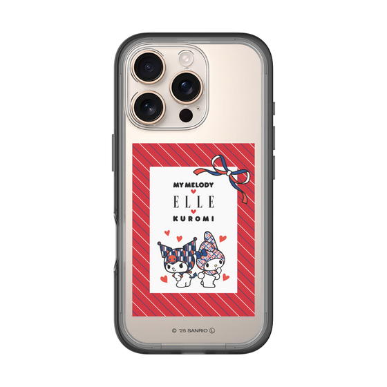 スリムプロテクションプレミアムケース［ ELLE×マイメロディ＆クロミ - トリコロールカラーグラフィック1 ］