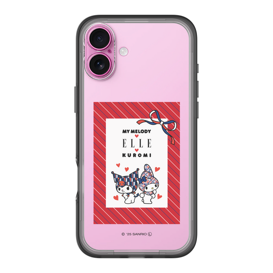 スリムプロテクションプレミアムケース［ ELLE×マイメロディ＆クロミ - トリコロールカラーグラフィック1 ］