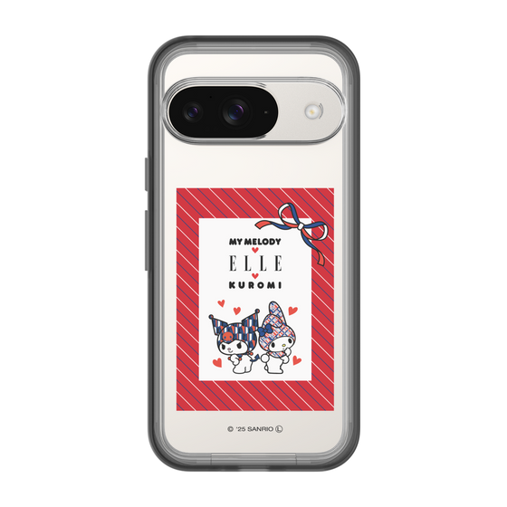 スリムプロテクションプレミアムケース［ ELLE×マイメロディ＆クロミ - トリコロールカラーグラフィック1 ］