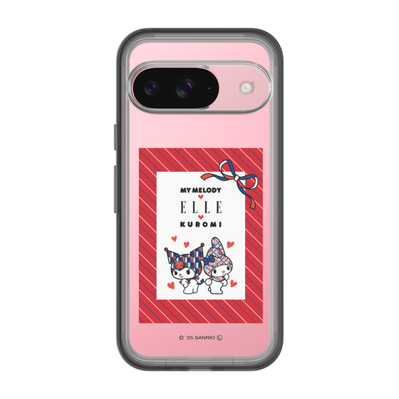 スリムプロテクションプレミアムケース［ ELLE×マイメロディ＆クロミ - トリコロールカラーグラフィック1 ］