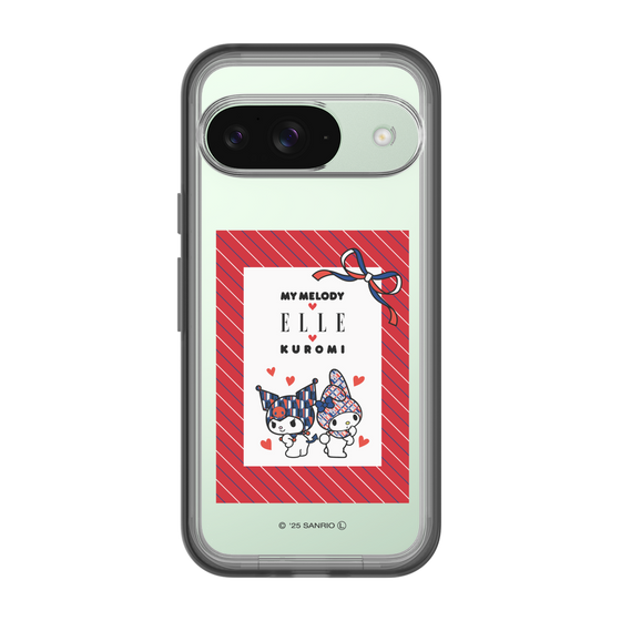 スリムプロテクションプレミアムケース［ ELLE×マイメロディ＆クロミ - トリコロールカラーグラフィック1 ］