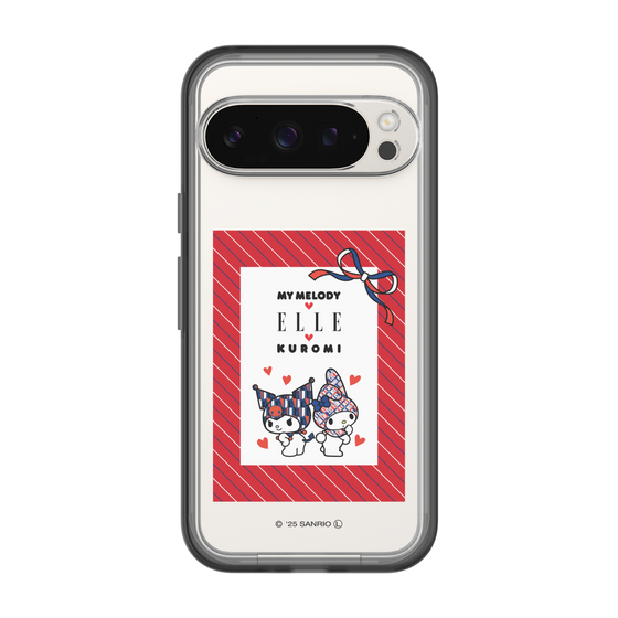 スリムプロテクションプレミアムケース［ ELLE×マイメロディ＆クロミ - トリコロールカラーグラフィック1 ］