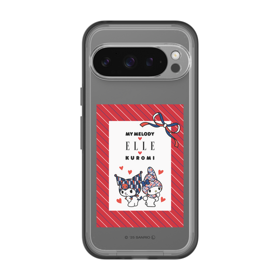 スリムプロテクションプレミアムケース［ ELLE×マイメロディ＆クロミ - トリコロールカラーグラフィック1 ］