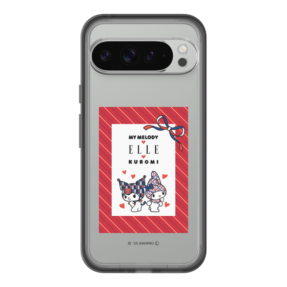 スリムプロテクションプレミアムケース［ ELLE×マイメロディ＆クロミ - トリコロールカラーグラフィック1 ］