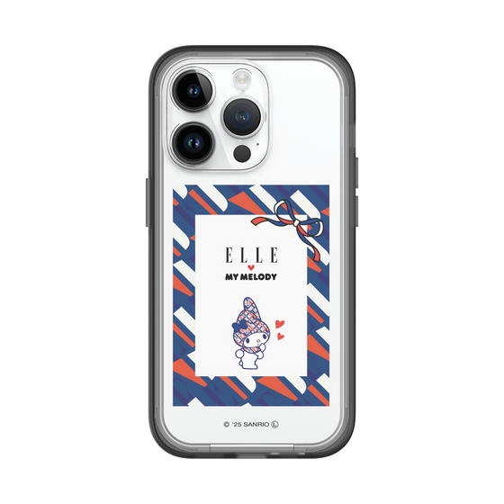 スリムプロテクションプレミアムケース［ ELLE×マイメロディ＆クロミ - トリコロールカラーグラフィック3 ］