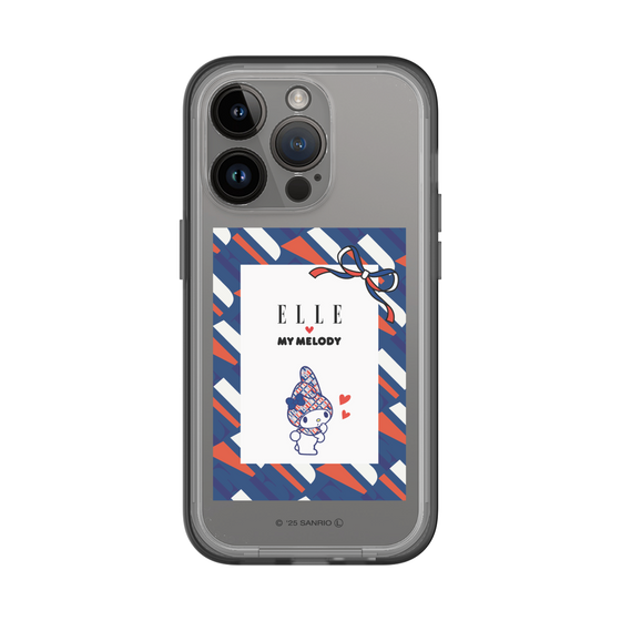 スリムプロテクションプレミアムケース［ ELLE×マイメロディ＆クロミ - トリコロールカラーグラフィック3 ］