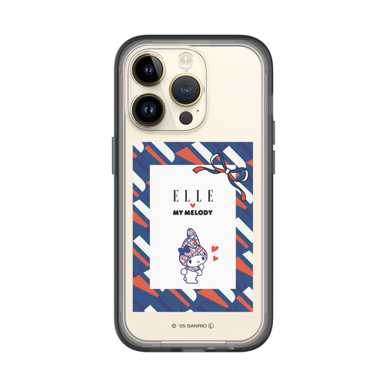 スリムプロテクションプレミアムケース［ ELLE×マイメロディ＆クロミ - トリコロールカラーグラフィック3 ］