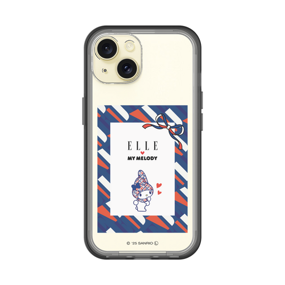 スリムプロテクションプレミアムケース［ ELLE×マイメロディ＆クロミ - トリコロールカラーグラフィック3 ］