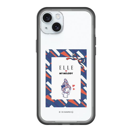 スリムプロテクションプレミアムケース［ ELLE×マイメロディ＆クロミ - トリコロールカラーグラフィック3 ］