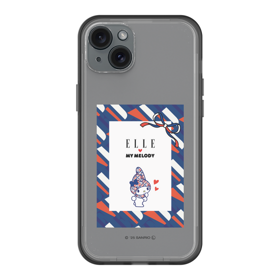 スリムプロテクションプレミアムケース［ ELLE×マイメロディ＆クロミ - トリコロールカラーグラフィック3 ］