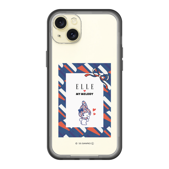 スリムプロテクションプレミアムケース［ ELLE×マイメロディ＆クロミ - トリコロールカラーグラフィック3 ］