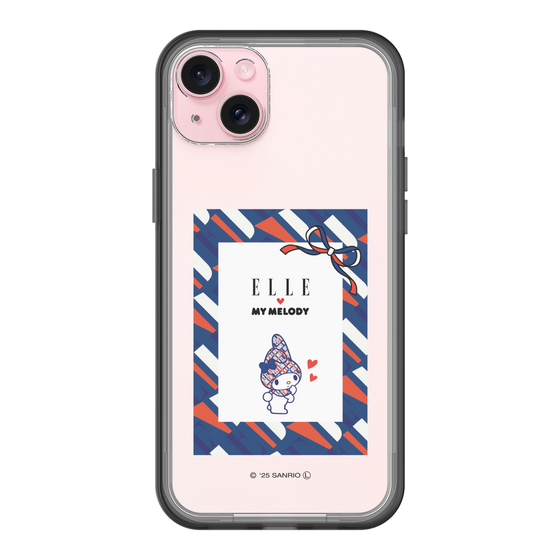 スリムプロテクションプレミアムケース［ ELLE×マイメロディ＆クロミ - トリコロールカラーグラフィック3 ］
