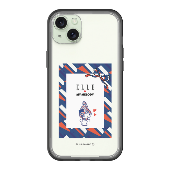 スリムプロテクションプレミアムケース［ ELLE×マイメロディ＆クロミ - トリコロールカラーグラフィック3 ］