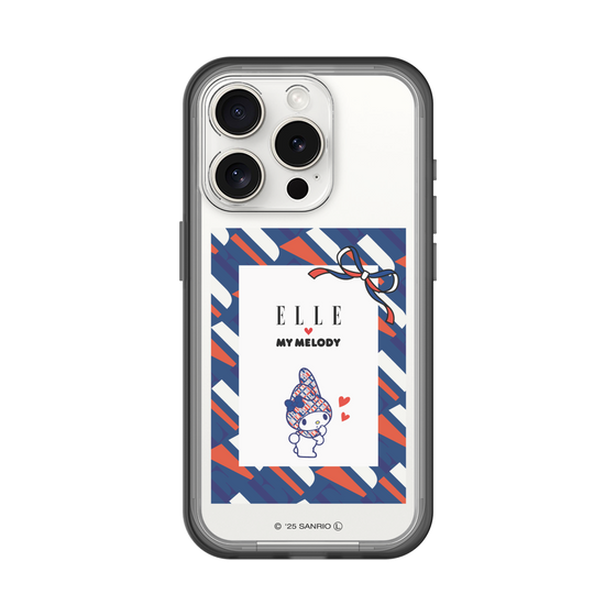 スリムプロテクションプレミアムケース［ ELLE×マイメロディ＆クロミ - トリコロールカラーグラフィック3 ］