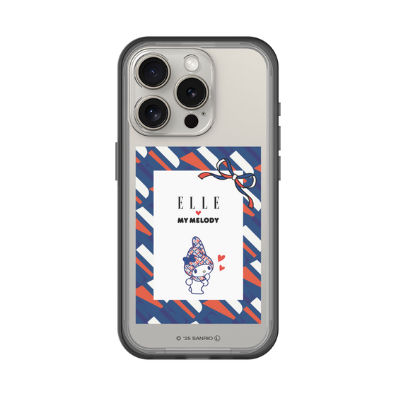 スリムプロテクションプレミアムケース［ ELLE×マイメロディ＆クロミ - トリコロールカラーグラフィック3 ］