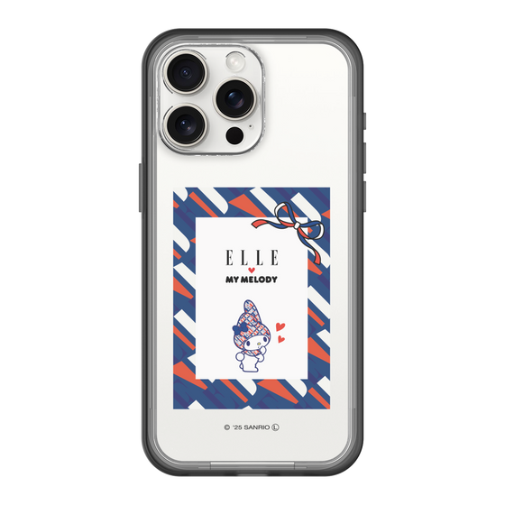 スリムプロテクションプレミアムケース［ ELLE×マイメロディ＆クロミ - トリコロールカラーグラフィック3 ］