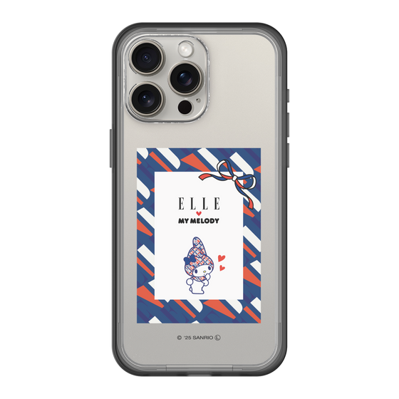 スリムプロテクションプレミアムケース［ ELLE×マイメロディ＆クロミ - トリコロールカラーグラフィック3 ］
