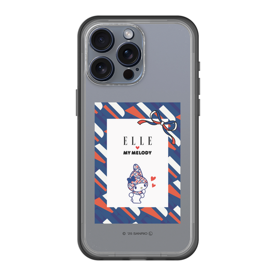 スリムプロテクションプレミアムケース［ ELLE×マイメロディ＆クロミ - トリコロールカラーグラフィック3 ］