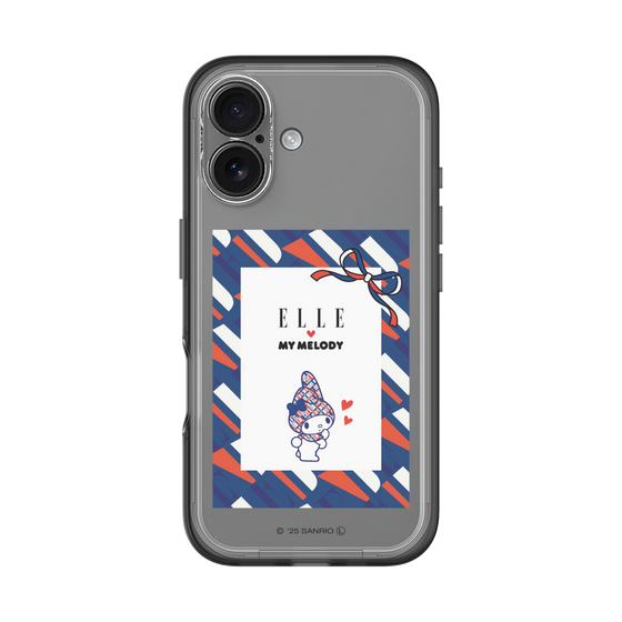 スリムプロテクションプレミアムケース［ ELLE×マイメロディ＆クロミ - トリコロールカラーグラフィック3 ］