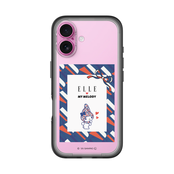 スリムプロテクションプレミアムケース［ ELLE×マイメロディ＆クロミ - トリコロールカラーグラフィック3 ］
