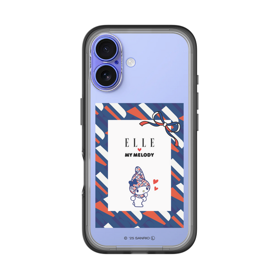 スリムプロテクションプレミアムケース［ ELLE×マイメロディ＆クロミ - トリコロールカラーグラフィック3 ］