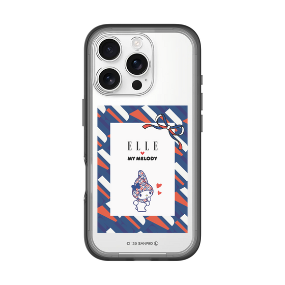 スリムプロテクションプレミアムケース［ ELLE×マイメロディ＆クロミ - トリコロールカラーグラフィック3 ］