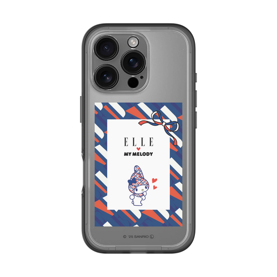 スリムプロテクションプレミアムケース［ ELLE×マイメロディ＆クロミ - トリコロールカラーグラフィック3 ］