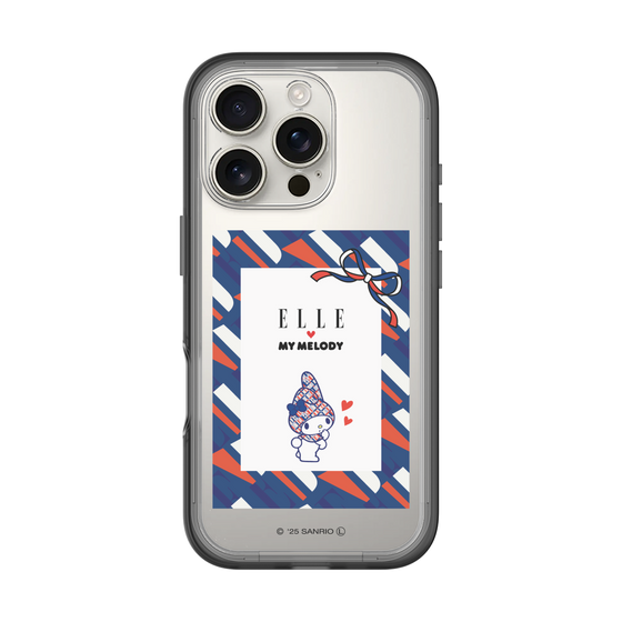 スリムプロテクションプレミアムケース［ ELLE×マイメロディ＆クロミ - トリコロールカラーグラフィック3 ］