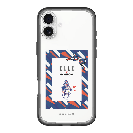 スリムプロテクションプレミアムケース［ ELLE×マイメロディ＆クロミ - トリコロールカラーグラフィック3 ］