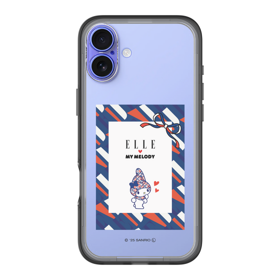 スリムプロテクションプレミアムケース［ ELLE×マイメロディ＆クロミ - トリコロールカラーグラフィック3 ］