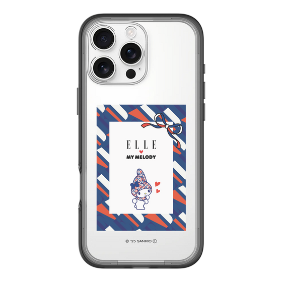 スリムプロテクションプレミアムケース［ ELLE×マイメロディ＆クロミ - トリコロールカラーグラフィック3 ］