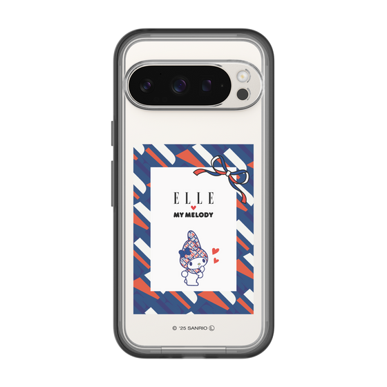 スリムプロテクションプレミアムケース［ ELLE×マイメロディ＆クロミ - トリコロールカラーグラフィック3 ］