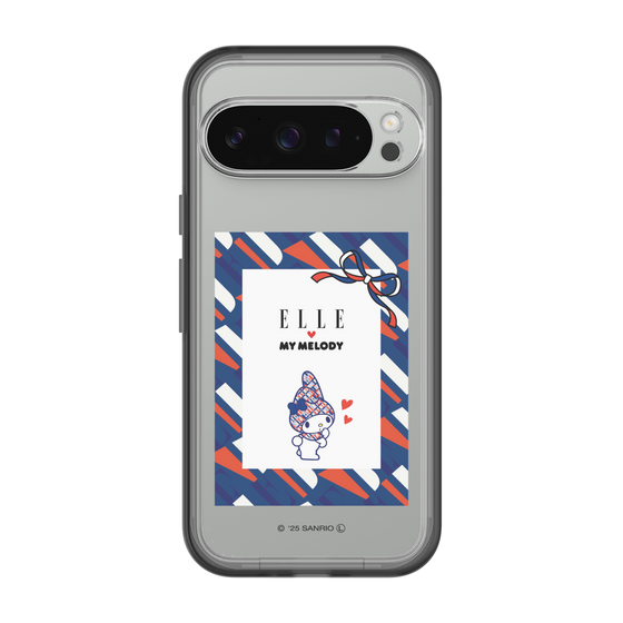 スリムプロテクションプレミアムケース［ ELLE×マイメロディ＆クロミ - トリコロールカラーグラフィック3 ］