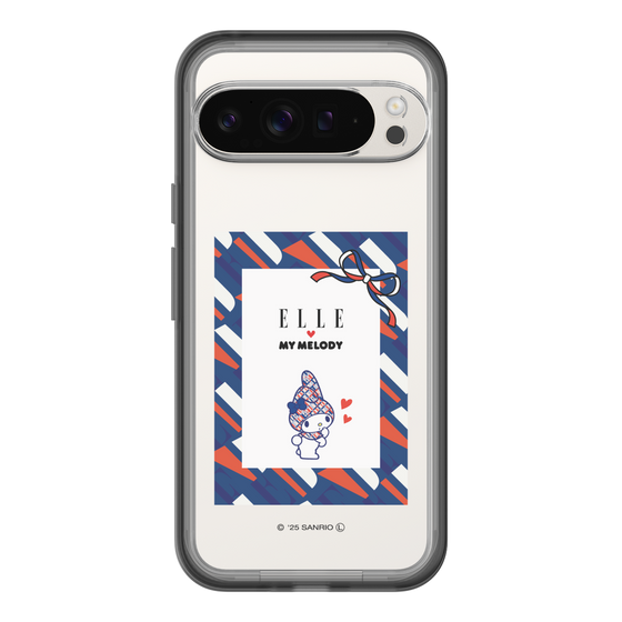 スリムプロテクションプレミアムケース［ ELLE×マイメロディ＆クロミ - トリコロールカラーグラフィック3 ］