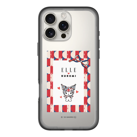 スリムプロテクションプレミアムケース［ ELLE×マイメロディ＆クロミ - トリコロールカラーグラフィック4 ］