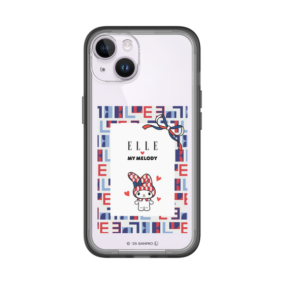 スリムプロテクションプレミアムケース［ ELLE×マイメロディ＆クロミ - トリコロールカラーグラフィック5 ］