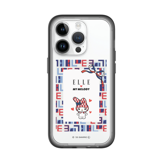 スリムプロテクションプレミアムケース［ ELLE×マイメロディ＆クロミ - トリコロールカラーグラフィック5 ］