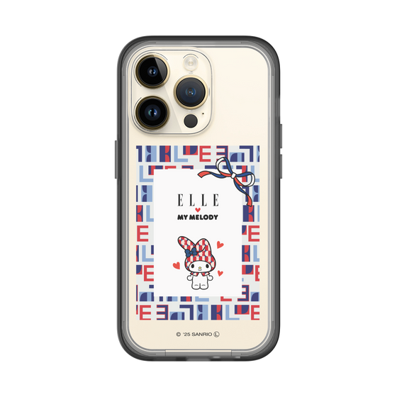 スリムプロテクションプレミアムケース［ ELLE×マイメロディ＆クロミ - トリコロールカラーグラフィック5 ］