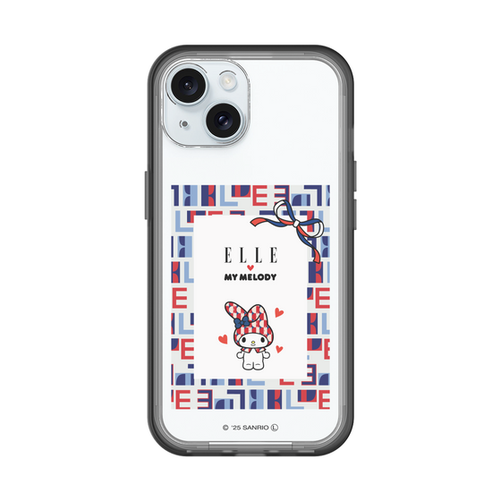 スリムプロテクションプレミアムケース［ ELLE×マイメロディ＆クロミ - トリコロールカラーグラフィック5 ］
