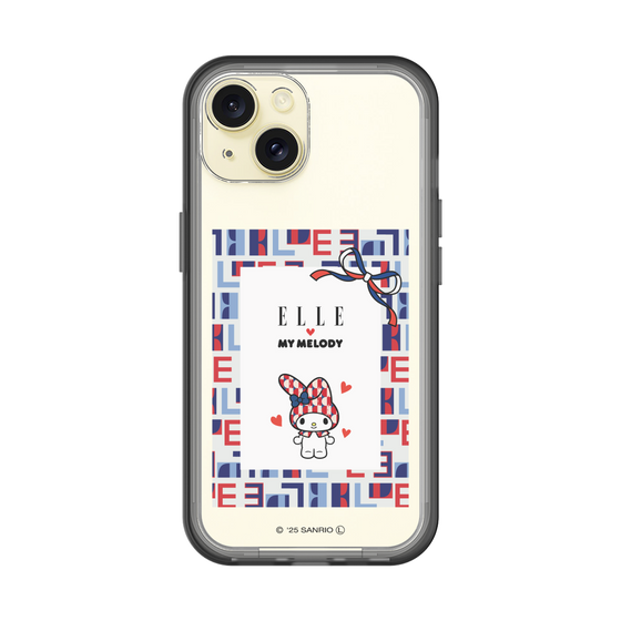 スリムプロテクションプレミアムケース［ ELLE×マイメロディ＆クロミ - トリコロールカラーグラフィック5 ］
