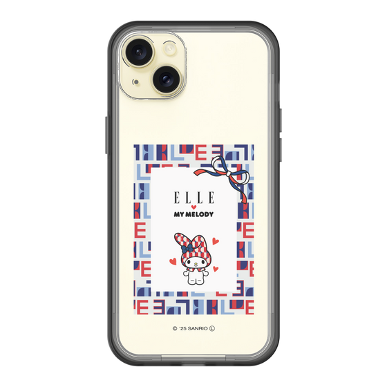 スリムプロテクションプレミアムケース［ ELLE×マイメロディ＆クロミ - トリコロールカラーグラフィック5 ］