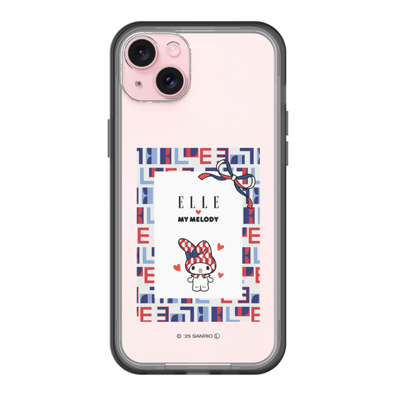 スリムプロテクションプレミアムケース［ ELLE×マイメロディ＆クロミ - トリコロールカラーグラフィック5 ］