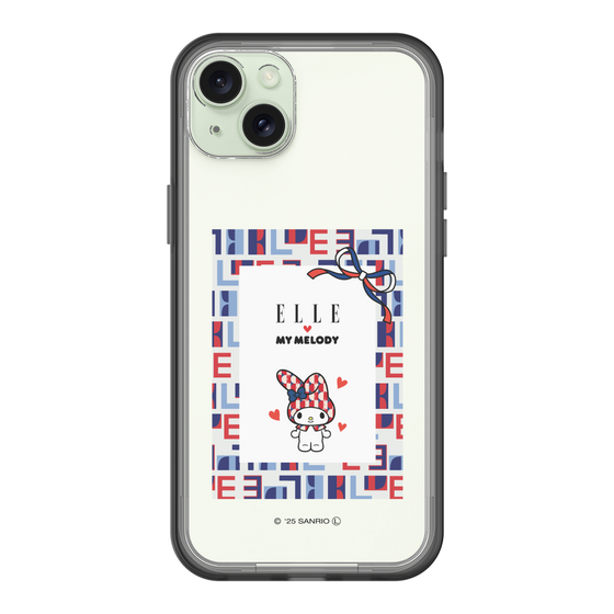 スリムプロテクションプレミアムケース［ ELLE×マイメロディ＆クロミ - トリコロールカラーグラフィック5 ］
