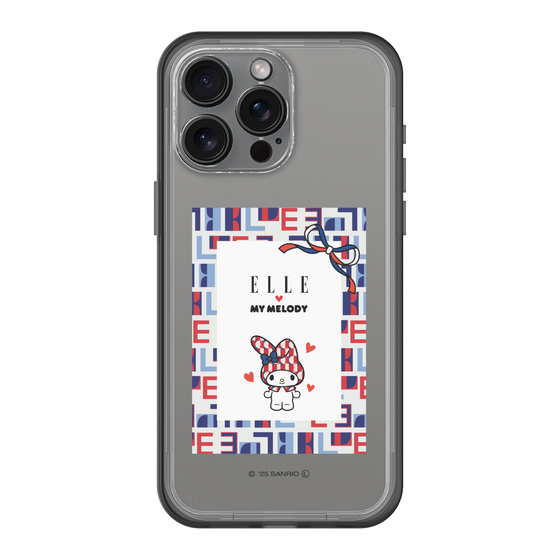 スリムプロテクションプレミアムケース［ ELLE×マイメロディ＆クロミ - トリコロールカラーグラフィック5 ］