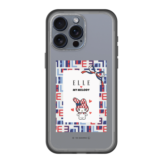 スリムプロテクションプレミアムケース［ ELLE×マイメロディ＆クロミ - トリコロールカラーグラフィック5 ］