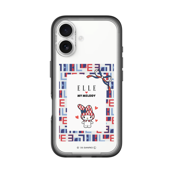 スリムプロテクションプレミアムケース［ ELLE×マイメロディ＆クロミ - トリコロールカラーグラフィック5 ］
