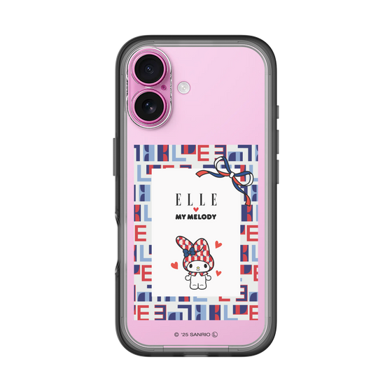スリムプロテクションプレミアムケース［ ELLE×マイメロディ＆クロミ - トリコロールカラーグラフィック5 ］